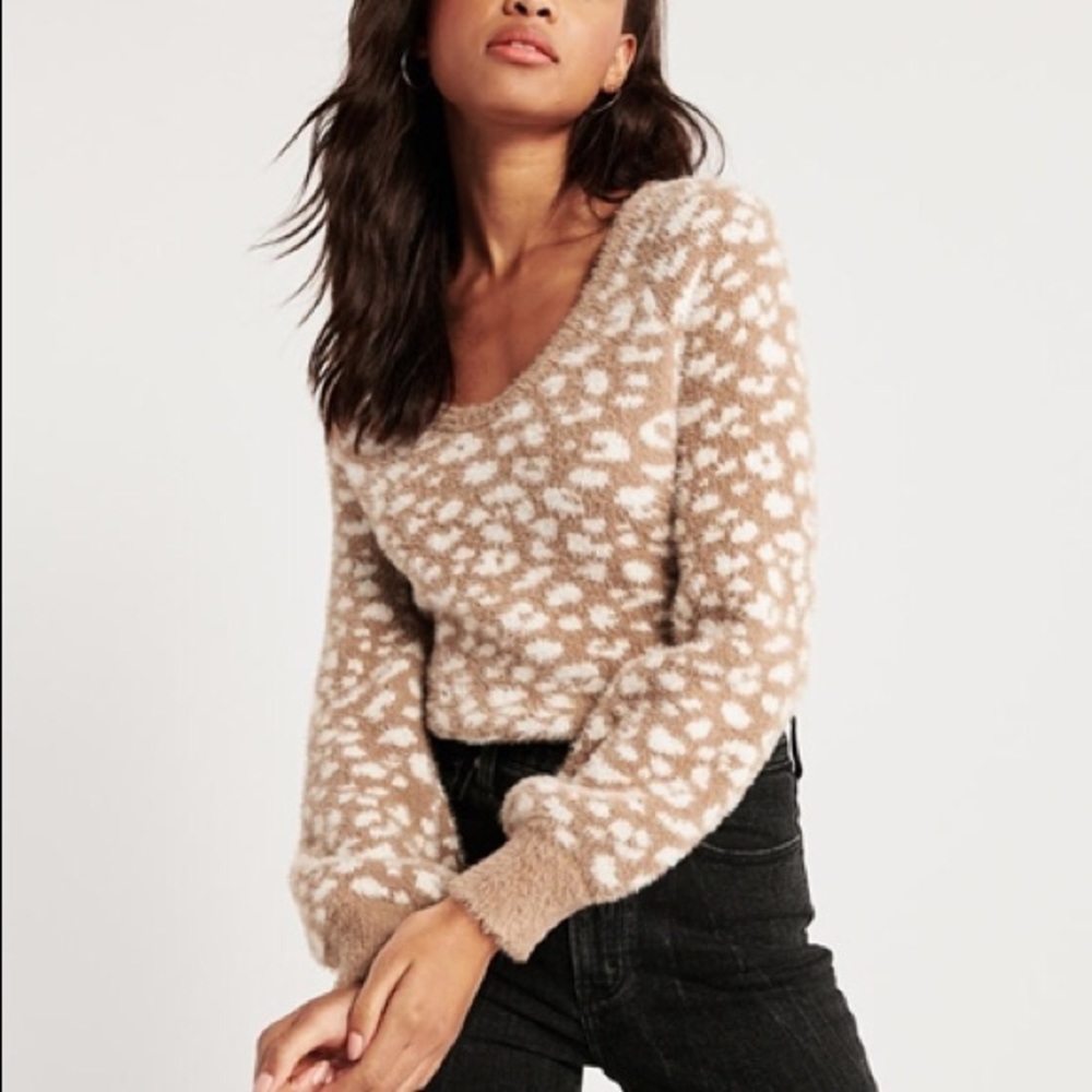 Abercrombie and Fitch cheetah print sweater
